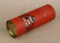 O vinho composto de papel vermelho das latas do cilindro reciclável pode empacotando com tampas lisas