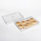 Caixa plástica transparente material FDA do recipiente do biscoito do ANIMAL DE ESTIMAÇÃO feito sob encomenda do picosegundo