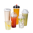 Copos biodegradáveis frios do PLA dos copos de café do chá da bolha para bebidas