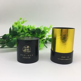 Eco Friendly Paper Tube Packaging / Black Cardboard Tubes With Lids