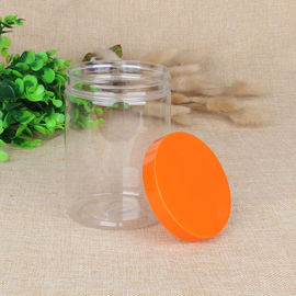 PET Food Airtight Stash Clear Plastic Jar With Screw Cap 420ml 550ml