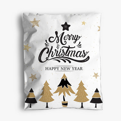 O correio poli Shipping Mailing Packaging do Natal dobro da fita ensaca com logotipo