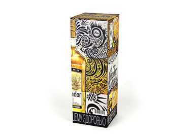 Customized Square Recycled Paper Gift Boxes , Movable Cylindrical Tubes Wine Packaging
