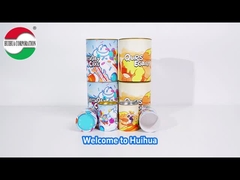 Tubo de papel de gelado com tampa de movimento metálica hermética