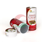 Seca o tubo de papel cosmético do café do chá do alimento que empacota a caixa redonda de Pantone