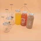 Latas de bebida de plástico transparente para animais de estimação 350 ml Frascos de refrigerante transparentes com tampa de abertura fácil