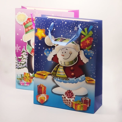 Luxury Custom Printed Shopping Gift Paper Bag With Logo Airtight Waterproof