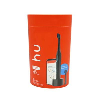 Red FDA Paper Cans Packaging Craft Storage Twist Oval Toothbrush Recyclable Kraft Paper Tube