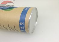 Tubo da lata de Superfoods Muesli do papel que empacota com a tampa da alavanca da moeda de um centavo
