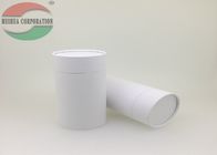 Caixa de papel redonda branca para o café, cartucho que empacota com tampa de papel