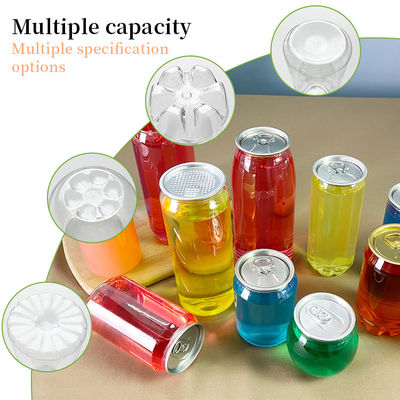 210ml Capacity Plastic Food Jar Jars With Aluminum Easy Open Lids