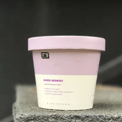 Disposable Biodegradable OEM Custom Design Ice Cream Drinking Food Packing Container Paper
