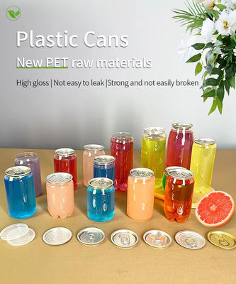 Wholesale 250ml 350ml 500ml Strong PET Plastic Bottles For Beverages With Aluminum End