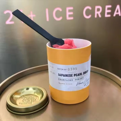 High Quality Inner Aluminum Foil Ice Cream Cylinder Paper Container With Metal Lids