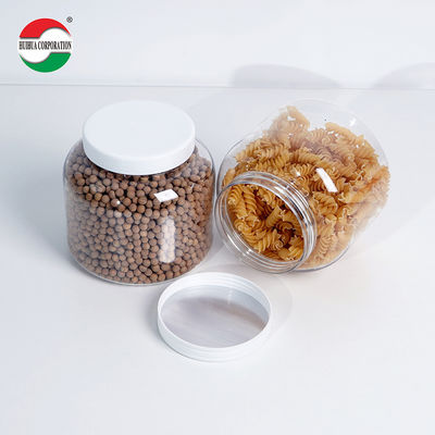 Different Capacity OEM Service Clear PET Can Plastic Jar for Milk Powder Screw Top Jars