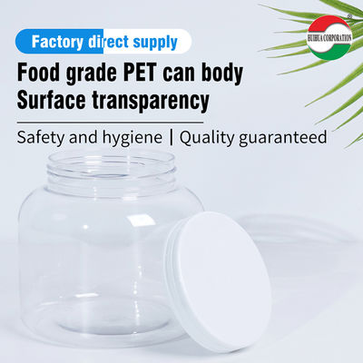 Different Capacity OEM Service Clear PET Can Plastic Jar for Milk Powder Screw Top Jars
