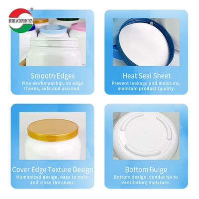 Wholesale 4000ml High Volume PET Plastic Jar Container with Screw Cap for Health Supplements and Milk Powder