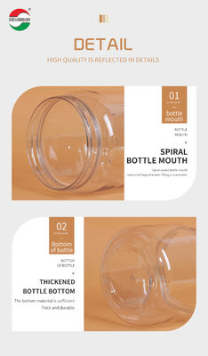 1100ml OEM Customized Color PET Cap Transparent PET Plastic Can for Milk Powder