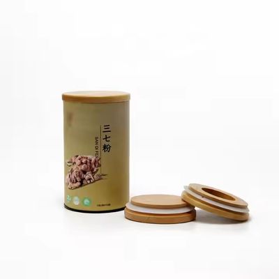 Kraft Paper Airtight Tea Container with Cork Lid Cylinder Packaging Tube for Food Candies Crafts Cookies Embossed Surface