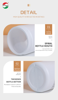 500ml Clear Plastic Cylinder HDPE Bottle For Weed Packaging With Good Sealing Food Grade HDPE500-D194e