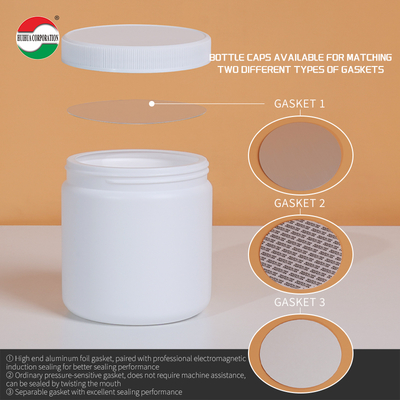500ml Clear Plastic Cylinder HDPE Bottle For Weed Packaging With Good Sealing And Food Grade Material HDPE500-D194e