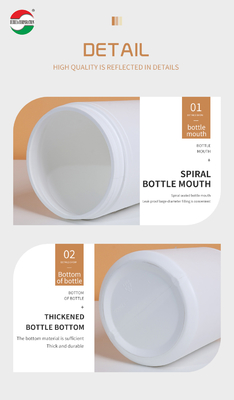 1750ML HDPE Bottle Screw Lip Eco-Friendly Material Food Grade Body Printing Plastic Cylinder HMD1750-130