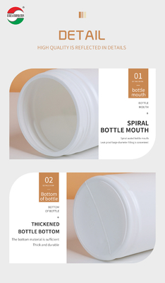 1000ML Clear Plastic Cylinder HDPE Bottle With Screw Lid For Health Products Packaging HMD1000-88 Eco-Friendly