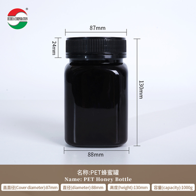 Custom Clear PET Bottle with Screw Lid for Food Grade Packaging