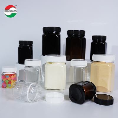 Custom Clear PET Bottle with Screw Lid for Food Grade Packaging