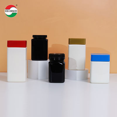 Clear Square Plastic Jar With Lids