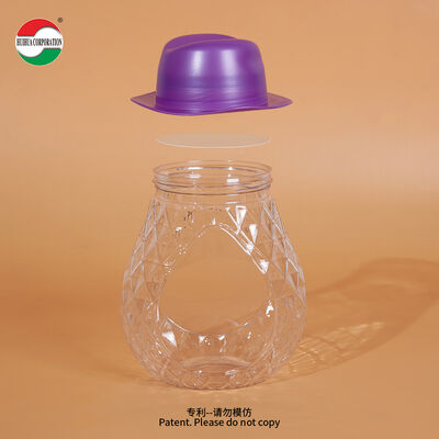 670ml Hat-Shaped PET Bottle With Teardrop-Shaped Body And Transparent Screw Cap