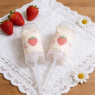 PP Plastic Takeout Sushi Roll Push up pop Tube Packaging Shooter Cup Cylinder Container with Lid