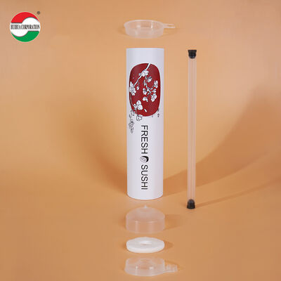Custom Printing Sushi Paper Tube Packaging for Restaurants & Wholesalers Sushi Push Up Paper Tube