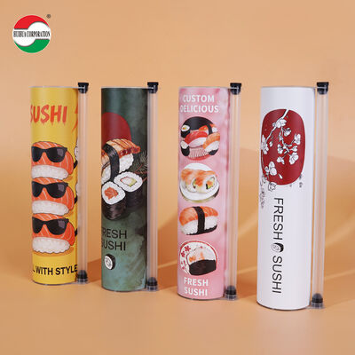 Eco-Friendly Customize Sushi Paper Tube Push Pop Sushi Packaging for Takeout Meals