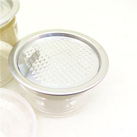 FDA Clear Plastic Cylinder , 50ml Dried Cans Aluminum Peel Off Food Jar