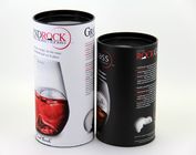 Latas de papel redondas do produto comestível que empacotam com as tampas plásticas pretas para a bacia do copo do vinho