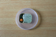 Caixa do alimento/tampas plásticas quadradas PE do recipiente com etiqueta/etiqueta feitas sob encomenda da impressão