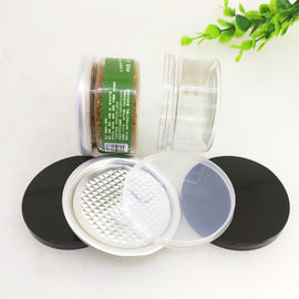 Embossing Logo Clear Plastic Cylinder , Flower Easy Open Pop Top Aluminum EOE Lid Plastic Can