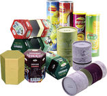 Latas de papel recicláveis coloridas do cilindro que empacotam para cosméticos e fósforos do alimento