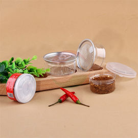 Embossing Logo Clear Plastic Cylinder , Flower Easy Open Pop Top Aluminum EOE Lid Plastic Can