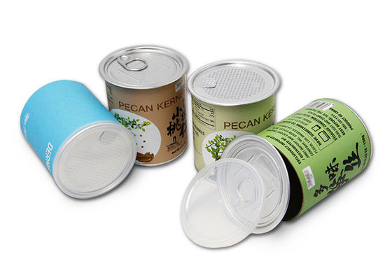 73mm Diameter Round Kraft Paper Composite Cans for Food Packaging Nuts
