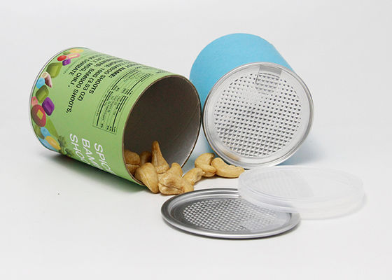 73mm Diameter Round Kraft Paper Composite Cans for Food Packaging Nuts