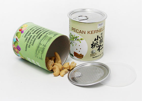 73mm Diameter Round Kraft Paper Composite Cans for Food Packaging Nuts