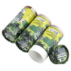 O papel de embalagem Cilíndrico verde e amarelo biodegradável pode empacotando para o alimento e o pó do chá