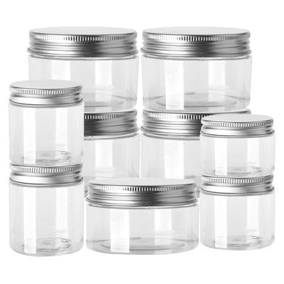 Food Grade 100ML 300ML 500ML 800ML 1000ML PET Can Closures Plastic Screw Aluminum Lid Caps for Wide Mouth Bottles Plastic Jars