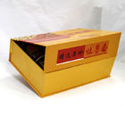 caixas de presente de papel recicl magnéticas amarelas Eco-amigáveis para o alimento, chá, frutos secos