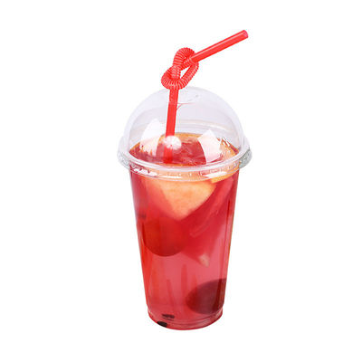 Boba Tea Milk Tea Biodegradable Clear PLA Transparent Take Out Cold Drinks Cup