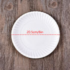 O círculo biodegradável Microwavable chapeia placas de papel descartáveis para o fast food do partido