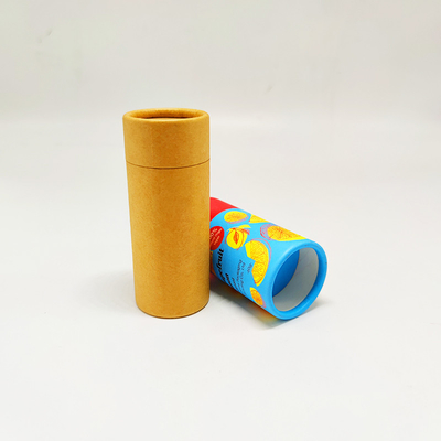 Food Packaging Essential Oil Round Kraft Paper Cylinder Containers Paper Tube For Lip Balm