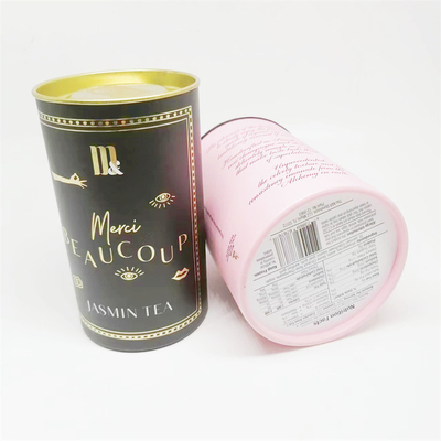 Caixa fria branca do empacotamento de alimento do gelado do tubo do papel do cartão do cilindro composto com tampa do metal